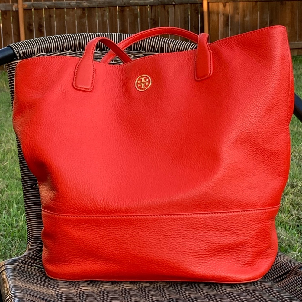 TORI BURCH - pebble-grained soft leather tote.  Not new, but just like new!